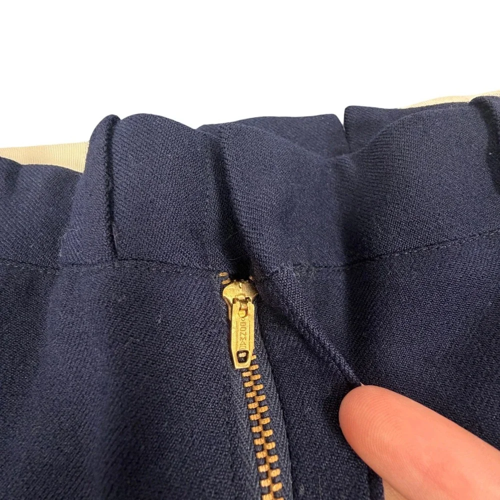 1950s Bond Clothes 34X31 2 piece suit Men Navy Blue Wool Professional